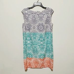 The Limited Shift Dress Purple, Teal, & Orange S